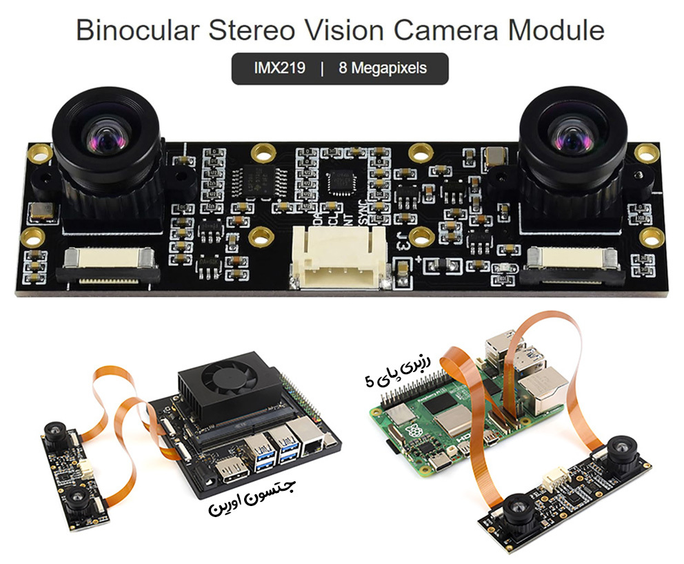  دوربین دو چشمی استریو 8 مگاپیکسل 