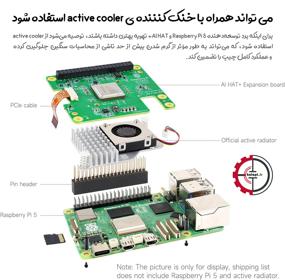  هت هوش مصنوعی رزبری پای با قدرت 26TOPS 