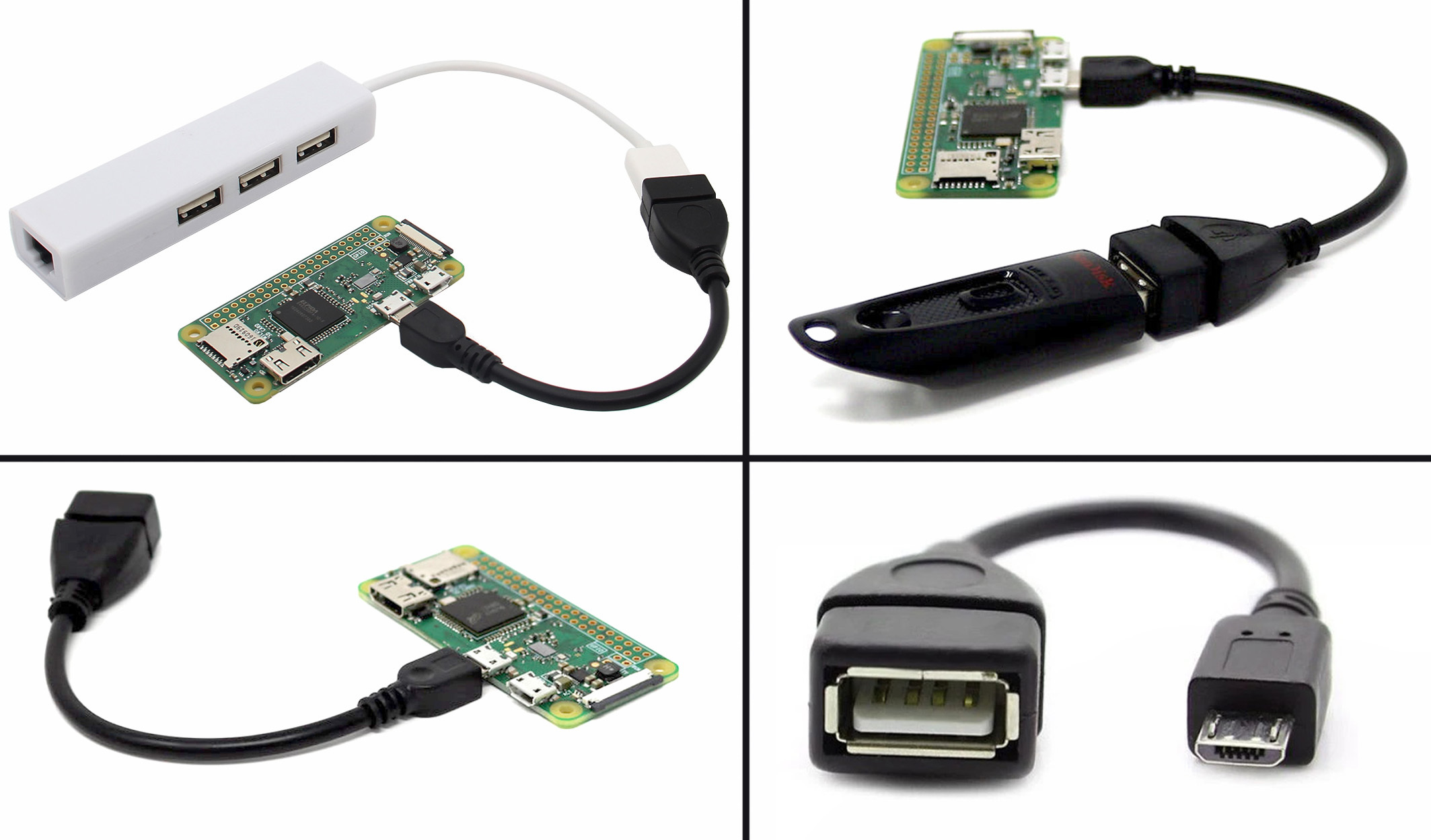  کابل OTG مدل micro USB برای رزبری 