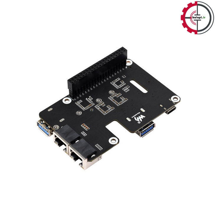  هت PCIe به USB 3.2, اترنت(2.5G) و M.2 NVMe برای raspberry pi 5 