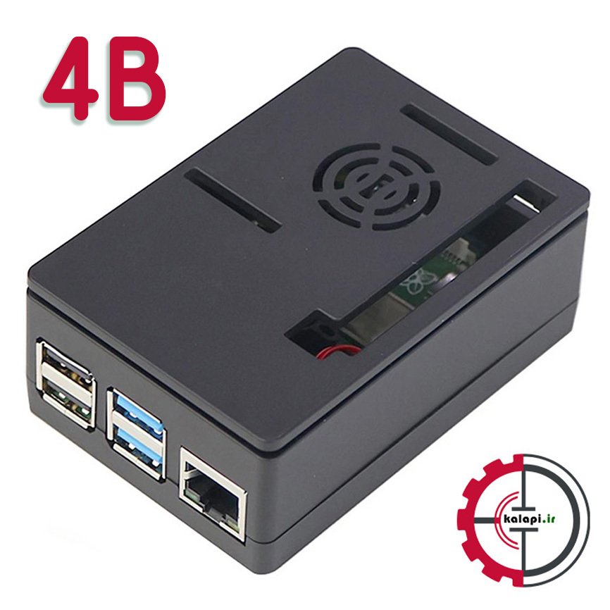  کیس رزبری پای 4 با قابلیت نصب فن و نمایشگر 3.5 اینچی 
