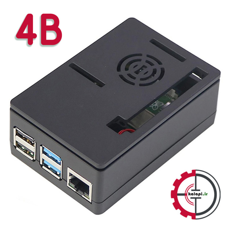 کیس رزبری پای 4 با قابلیت نصب فن و نمایشگر 3.5 اینچی