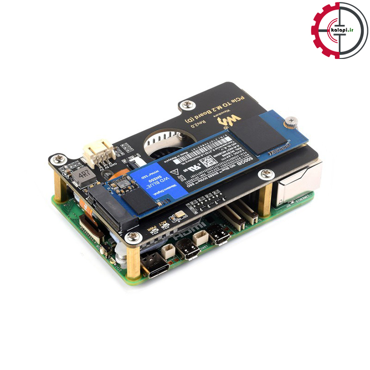  هت PCIe به M.2 NVMe برای رزبری پای 5 نسخه D برند Waveshare 